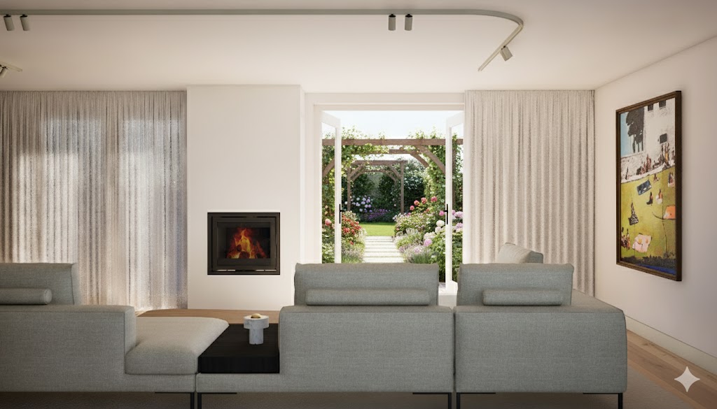 3d visual woonkamer interieurontwerp villa Zeewolde